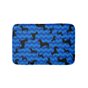 Schwarze Dackelblausparren Badematte