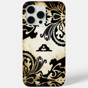 Schwarze Damaskus Personalisierte iPhone Gehäuse w 15 Pro Max Hülle