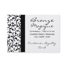 Schwarze Damast-Firmenkunde-Loyalitäts-Karte