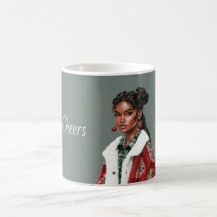Schwarze Damen-Granat-Ohrringe Kaffeetasse