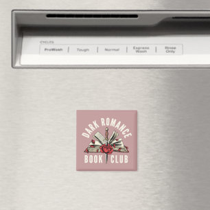 Schwarze Dark Romance Buchclub Florale Pink Gesche Magnet