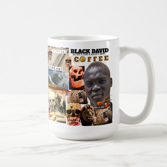 Schwarze DAVID Tasse (Rechts)