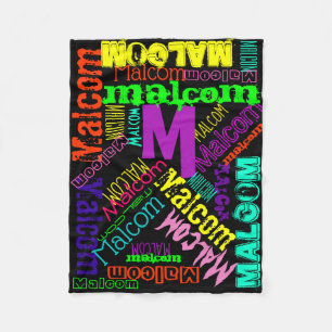 Schwarze Decke Bunte Helle Neon-Namenscollage