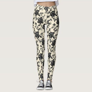 Schwarze Delikatüre Leggings