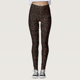 Schwarze der Schein-Leggings der Silber-und Leggings
