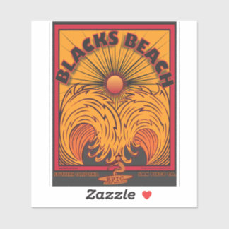 SCHWARZE DES STRANDES SAN DIEGO KALIFORNIEN AUFKLEBER