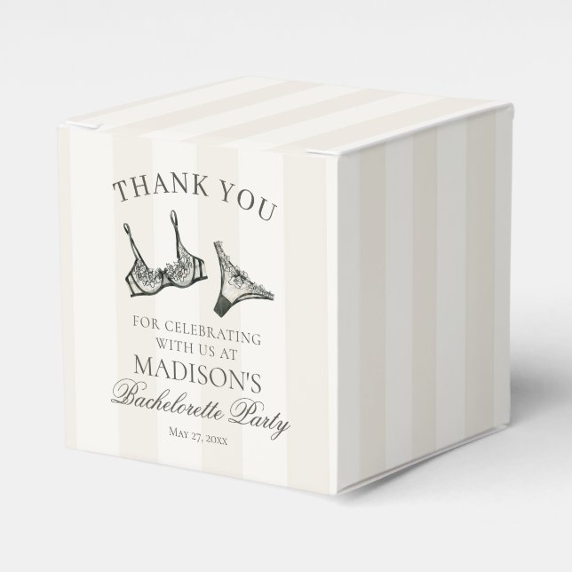 Schwarze Desserts zur Junggesellinnen-Abschiedspar Geschenkschachtel (Vorderseite)