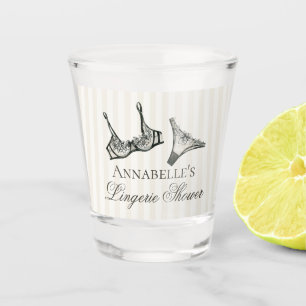 Schwarze Dessous-Dusche-Junggesellinnen-Abschiedsp Schnapsglas