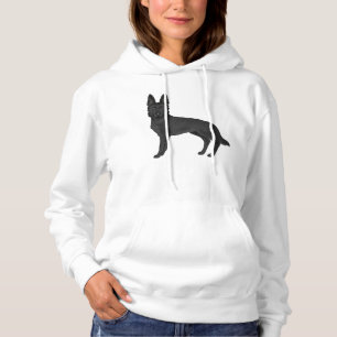 Schwarze Deutsche Schäferhund-Comic-GSD-Hunde-Zeic Hoodie