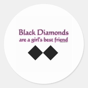 Schwarze Diamanten sind ein bester Freund der Runder Aufkleber