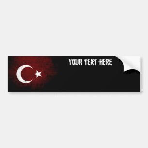 Schwarze die Schmutz-Türkei-Flagge Autoaufkleber