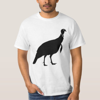 Schwarze die Türkei-Vogel-Grafik T-Shirt