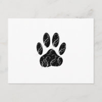 Schwarze Dog Pfosten mit weißen Schnörkeln