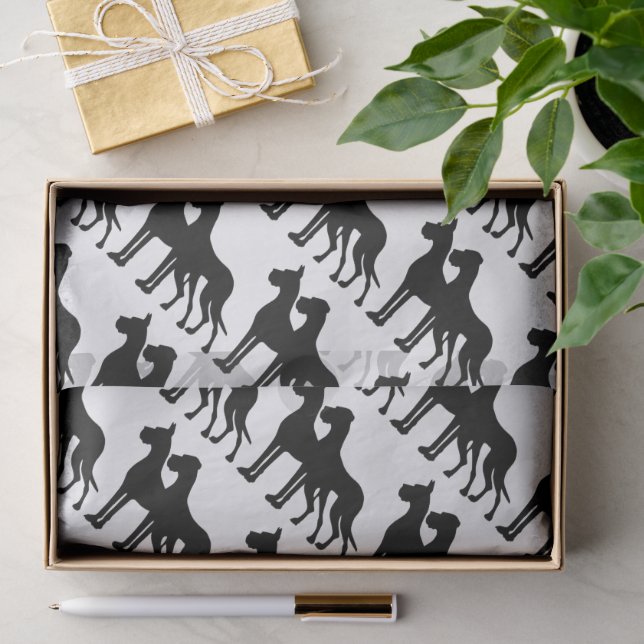 Schwarze Dogge Tissue-Papier  Seidenpapier (Geschenk)