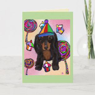 Schwarze Doxie Karte