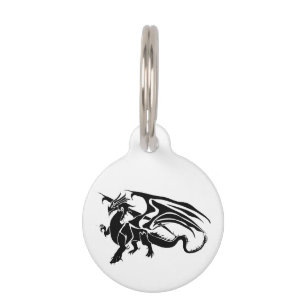 Schwarze Drache-Silhouette Tiermarke