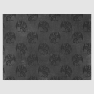 Schwarze Drachen auf dem Kohlebergbau Seidenpapier