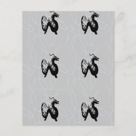 Schwarze Drachen auf grau