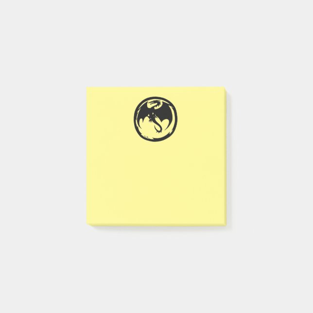 Schwarze Drachengelbe Notizblöcke Post-it Klebezettel (Vorderseite)