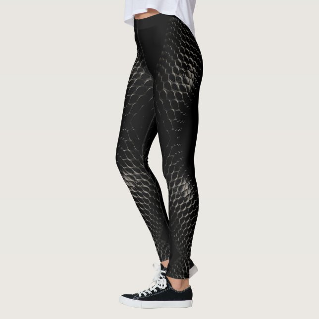 Schwarze Drachenwaage Leggings (Links)