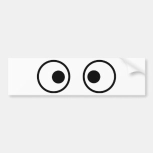 schwarze dumme Augen Autoaufkleber