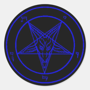 Schwarze/dunkelblaue Baphomet Aufkleber