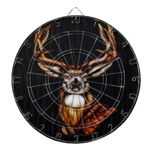 Schwarze dunkle hölzerne hölzerne dartscheibe