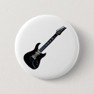 Schwarze E-Gitarre Button