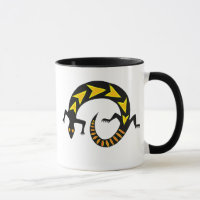 Schwarze Eidechsen-Wecker-Keramik-Tasse