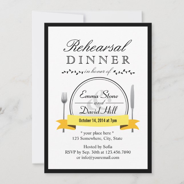 Schwarze Einladung (Vorderseite)