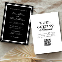Schwarze elegante minimalistische formelle QR-Code
