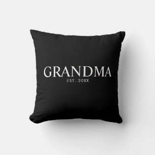 Schwarze elegante moderne Oma Kissen
