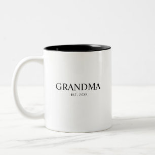 Schwarze elegante moderne Oma Zweifarbige Tasse