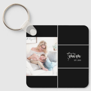 Schwarze Elegante Mutter Gegründet Bogen Foto Hinz Schlüsselanhänger