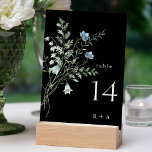 Schwarze Elegante Wasserfarben Wildblumen Hochzeit Tischnummer<br><div class="desc">Diese Hochzeitsfeier-Tischnummer besticht durch hübsche handbemalte Aquarellfarben-Wildblumen,  die als Bouquet angeordnet sind und sich ideal für den Frühling,  den Sommer oder Hochzeiten im Herbst eignen. Für eine weiter gehende Anpassung dieses Designs klicken Sie bitte auf den BUTTON BLAU DESIGN TOOL oben! Matching-Elemente sind ebenfalls verfügbar.</div>