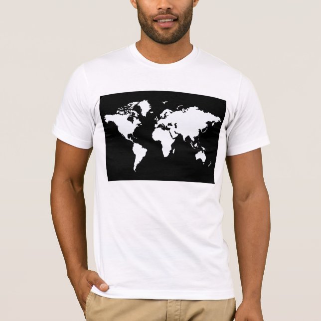 Schwarze Elegante Welt T-Shirt (Vorderseite)