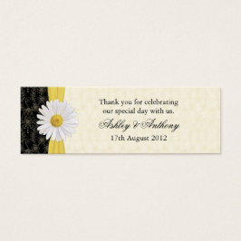 Schwarze, Elfenbein, Gold Daisy Gastgeschenk Hochz