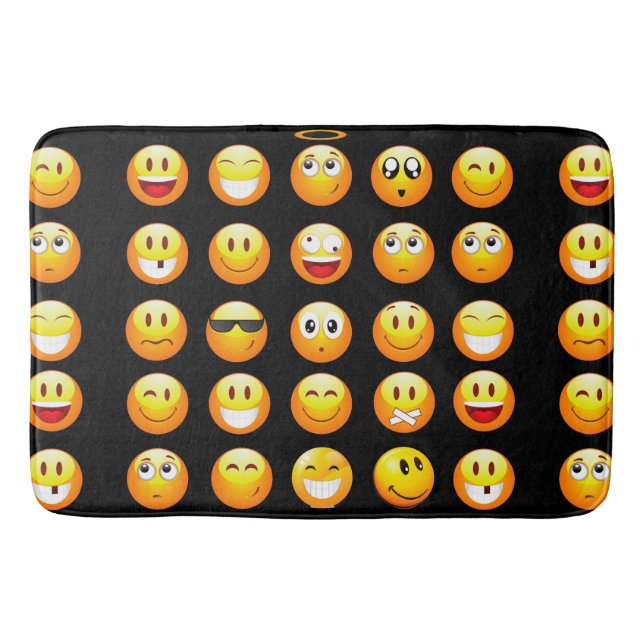 schwarze Emojis Badewanne matte Badewanne (Vorderseite)