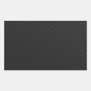 Schwarze, eng Woven Carbon Fiber texturiert Rechteckiger Aufkleber