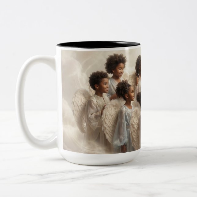 Schwarze Engel Kaffeetasse (Links)