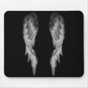 Schwarze Engels-Flügel Mousepad