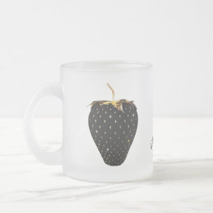 Schwarze Erdbeere Mattglastasse