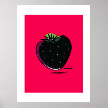 Schwarze Erdbeere – Minimal Pop