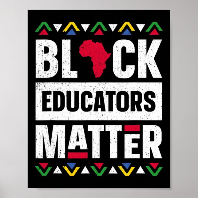 Schwarze Erzieher Problem Geschichte Monat Afrika  Poster (Vorne)