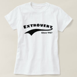 Schwarze Extrovertierte Typografie Swoosh Benutzer T-Shirt