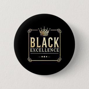 Schwarze Exzellenz Goldkrone als Geschenk Schwarze Button