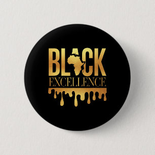 Schwarze Exzellenz Schwarze Geschichte Monat Afro Button