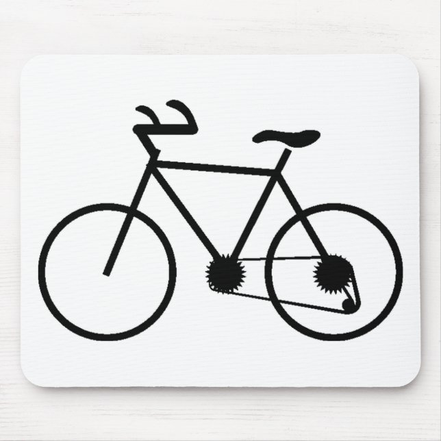 Schwarze Fahrrad-Mausunterlage kundenspezifisch Mousepad (Vorne)