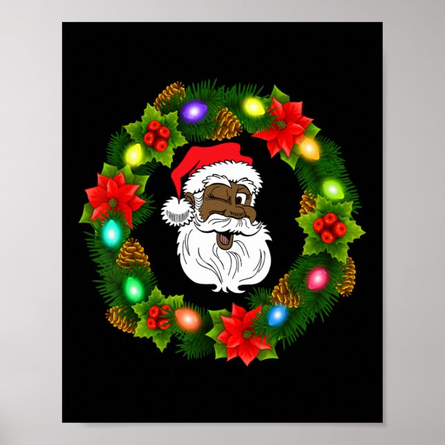 Schwarze Familie frohe Weihnachtsschrei afrikanisc Poster (Vorne)