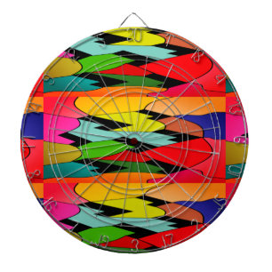 Schwarze Farbe mit Kunstdesign in der Mitte Dartscheibe